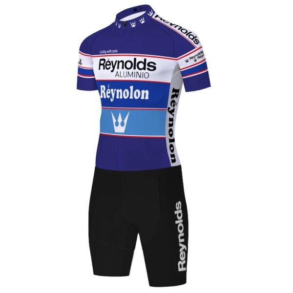 Retro Reynolds skinsuit ciclismo bicicleta mono 20D traje de triatlón hombres bicicleta de carreras Speedsuit secado rápido spandex jersey