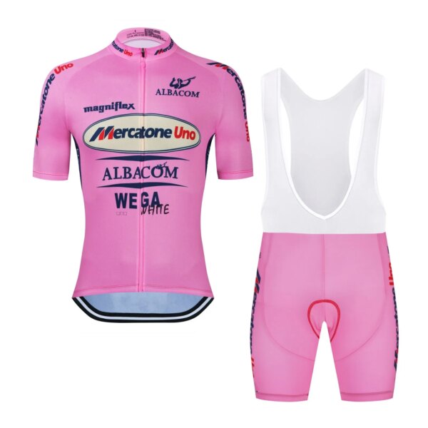 Equipo Retro Mercatone Uno Marco Pantani 2000 Tour Italia Rosa Conjunto de Jersey de ciclismo verano transpirable MTB Ropa de bicicleta Ropa