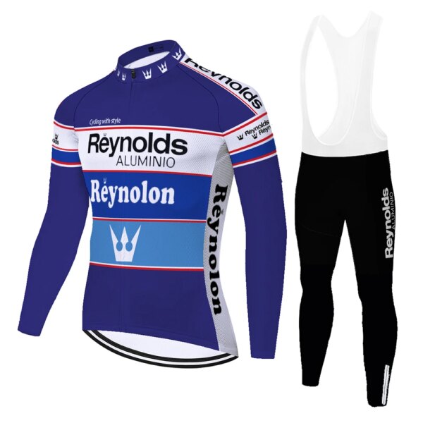 Reynolds retro ciclismo jersey equipo verano primavera equipacion ciclismo hombre 20D gel secado rápido transpirable ropa ciclista hombre