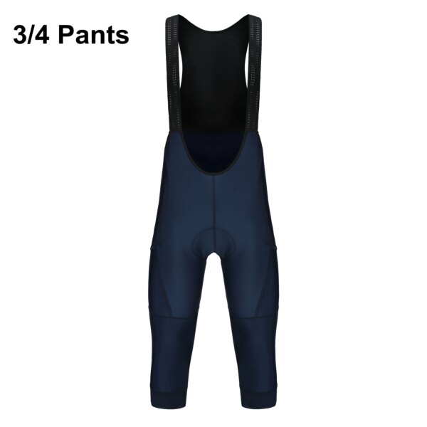 Rsantce 2024 hombres 2 bolsillos 3/4 pantalones cortos con pechera de ciclismo verano primavera otoño pantalones para bicicleta bicicleta Mtb ropa Pantalones