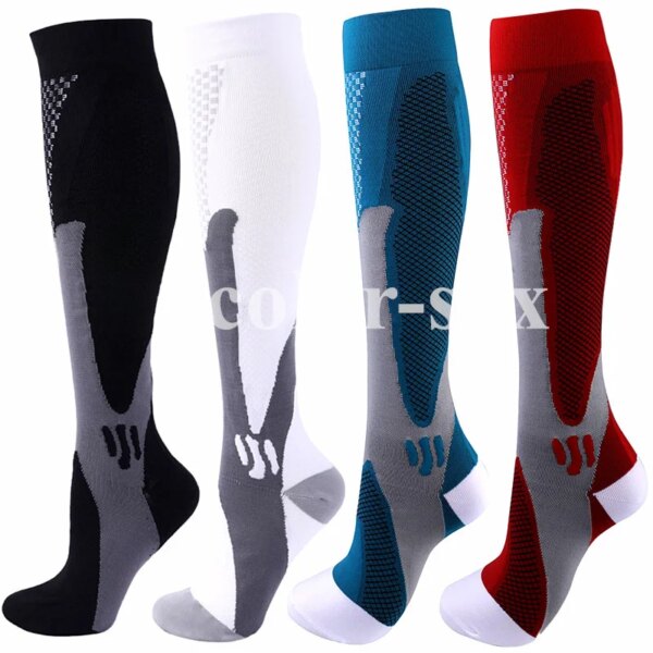 Nuevos calcetines de compresión para correr para hombres y mujeres, 20-30mmHg, aptos para ciclismo, venas varicosas, fútbol, ​​Golf, Crossfit, calcetines de compresión para enfermeras