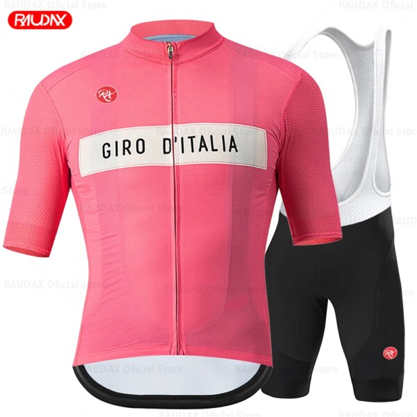 Rx GIRO Tour De Italia Conjunto Maillot Ciclismo Manga Corta Transpirable Ropa Ciclismo MTB Maillot Bicicleta Carretera 2023