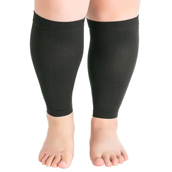 S-7XL Correr Atletismo Mangas de compresión Pierna Pantorrilla Hombres Mujeres Medias sin pies Calcetines para venas varicosas