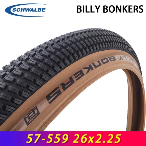 SCHWALBE 57-559 26x2,25 BILLY BONKERS neumático de alambre de acero con borde marrón para Dirt Jump MTB bicicleta carretera grava PumpTrack piezas de bicicleta