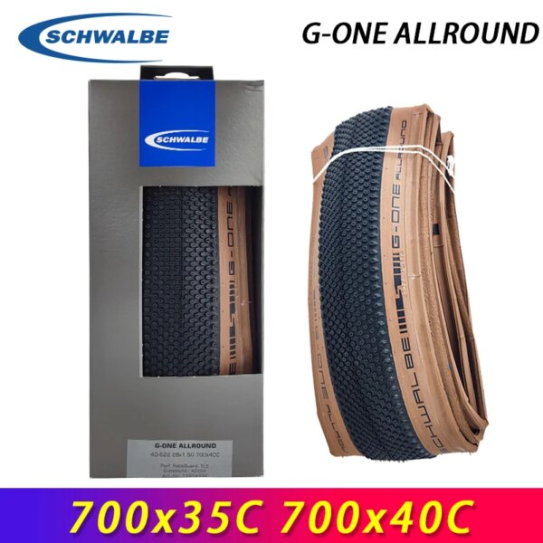 SCHWALBE Original G-ONE ALLROUND 700x35C 700x40C neumático plegable sin cámara lateral marrón para piezas de ciclismo de bicicleta de montaña o de grava