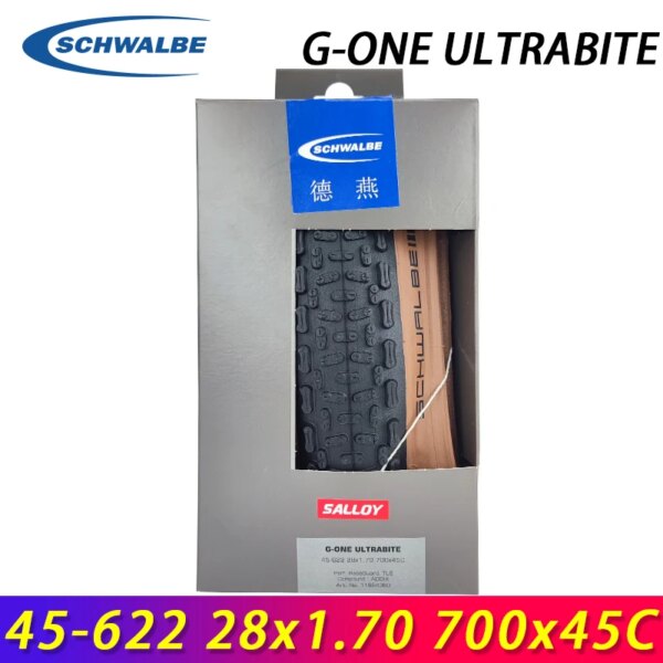 SCHWALBE Original G-ONE ULTRABITE 700x45c neumático plegable sin cámara lateral marrón para XC grava bicicleta de turismo piezas de ciclismo