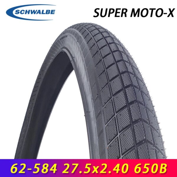 SCHWALBE SUPER MOTO-X 62-584 27,5x2,40 650B ancho cómodo seguro MTB bicicleta E-bikes neumáticos 30-55 PSI E-50 piezas de bicicletas eléctricas