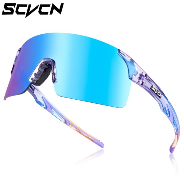 SCVCN Gafas de ciclismo UV400 Gafas de sol para bicicleta al aire libre Hombres MTB Gafas de ciclismo Mujeres Gafas de bicicleta de carretera con montura de gafas para miopía