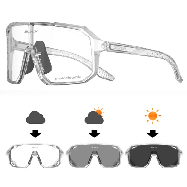 SCVCN gafas de sol polarizadas para hombre, gafas de ciclismo fotocromáticas, gafas de sol de ciclismo para MTB UV400, gafas para mujer, gafas para bicicleta