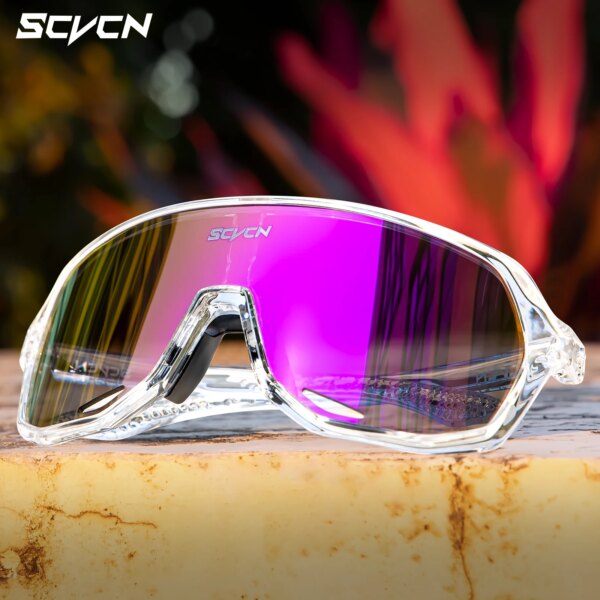 SCVCN nuevas gafas de sol fotocromáticas para exteriores para hombre, gafas para bicicleta de montaña y carretera, gafas para deportes de montaña, senderismo, bicicleta para mujer, gafas UV400