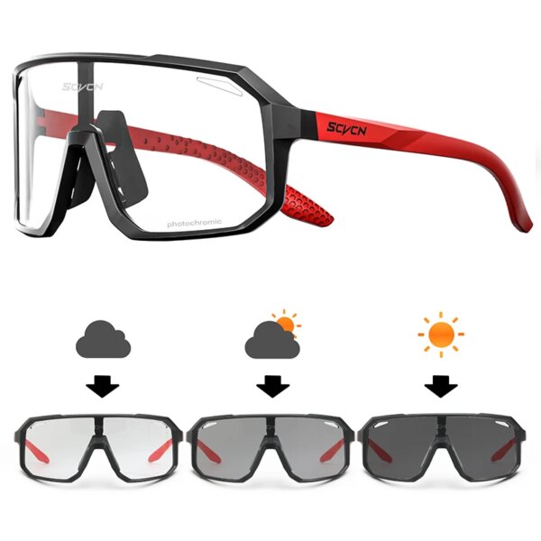 SCVCN nuevas gafas de sol fotocromáticas para ciclismo para hombre y mujer, gafas UV400, gafas deportivas para correr, gafas para bicicleta de montaña