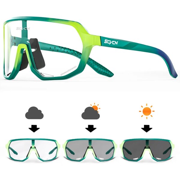 SCVCN gafas de sol fotocromáticas para deportes al aire libre, gafas de sol fotocromáticas para hombres y mujeres, gafas de Ciclismo de Carretera MTB UV400, gafas de pesca, gafas para correr