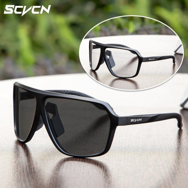 SCVCN Gafas de sol fotocromáticas para ciclismo, gafas para ciclismo UV400, gafas para bicicleta, equipo de ciclismo al aire libre, gafas deportivas para montar en bicicleta