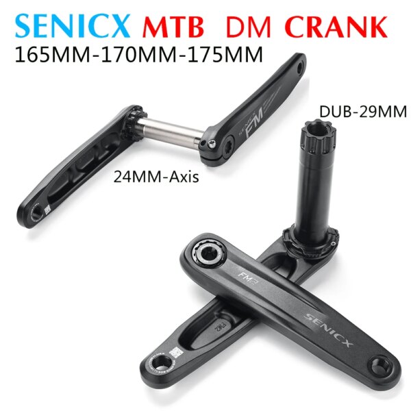 SENICX MTB bielas de bicicleta de montaña manivela de bicicleta 165mm 170mm 175mm manivela de aleación de aluminio