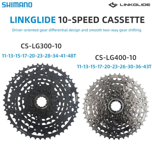 SHIMANO CUES-piñón de Cassette de 10 velocidades, LG300 11-48T LG400 11-43T, rueda libre LINKGLIDE tipo 10V, volante, piezas originales de bicicleta