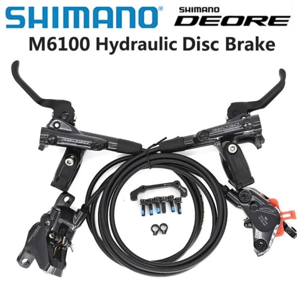 SHIMANO DEORE M6100 2 pistones M6120 4 pistones freno MTB bicicletas de montaña freno de disco hidráulico MTB BR BL-M6100 freno DEORE