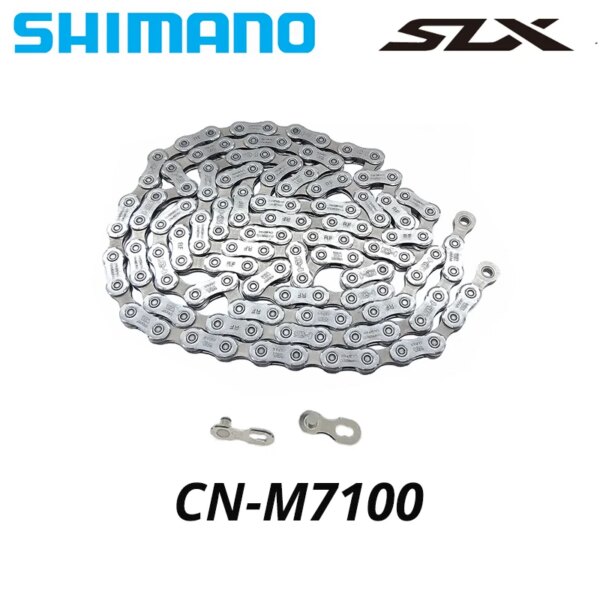 Cadena SHIMANO DEORE SLX M7100 bicicleta de montaña de 12 velocidades 12 S piezas de bicicleta de montaña actuales con cadena de enlace rápido M7100 124L 12V