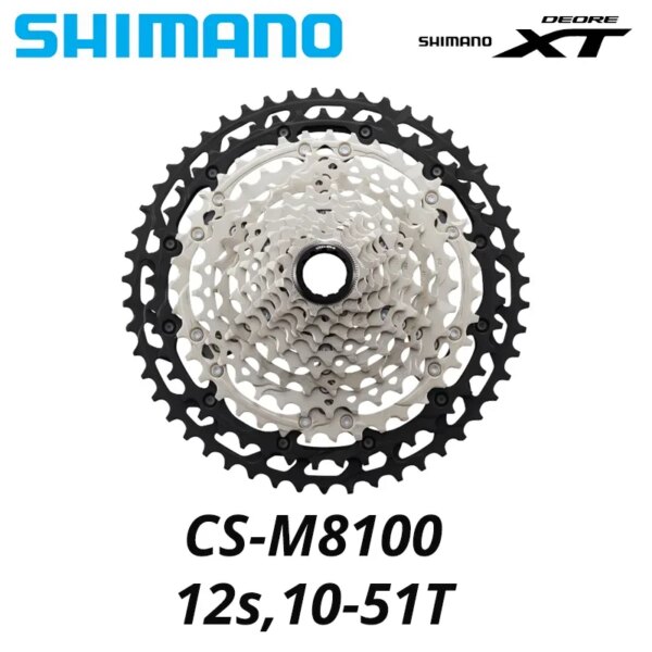 SHIMANO DEORE XT CS M8100 12 velocidades 12 S 10-51T MTB bicicleta de montaña piñón de Cassette CS-M8100 piezas de bicicleta 12v