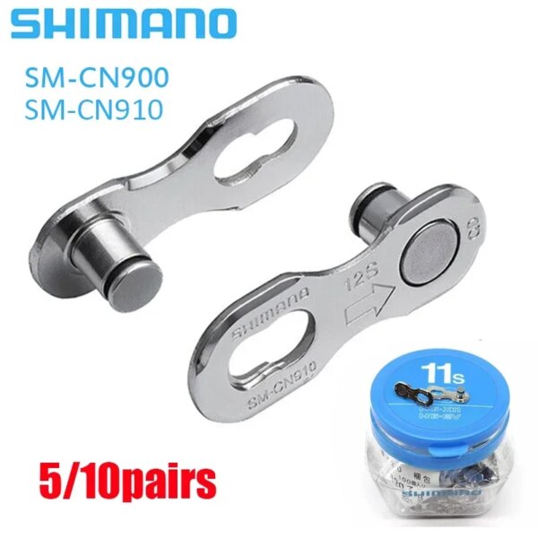 SHIMANO SM-CN900 11s eslabones de cadena 5/10 pares 12 velocidades cadena de enlace rápido HG701/901 CN910 11V 12V bicicleta M7100 conector de cadena HG-X11