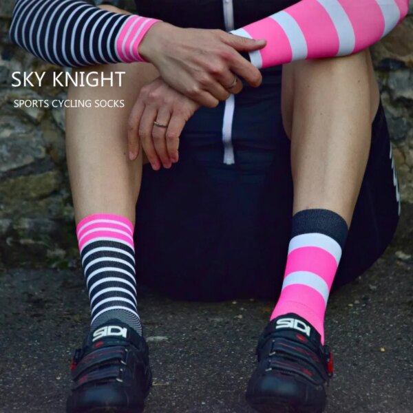 SKYKNIGHT, nueva marca profesional, calcetines para ciclismo al aire libre, calcetines transpirables para bicicleta de carretera, calcetines individuales para bicicleta de montaña y carreras