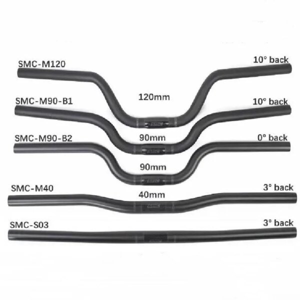 Manillar de carbono SMC H120mm, inclinación de 10 grados, manillar ultraligero para brompton birdy bmx, barra Universal de 25,4x560mm M