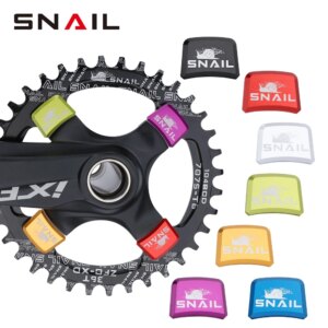SNAIL-perno de plato único para bicicleta de montaña, juego de bielas de aleación de aluminio 7075, tornillo cuadrado para rueda dentada de bicicleta de carretera
