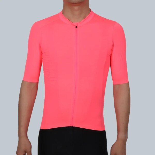 SPEXCEL 2018 NUEVA Fluorescencia Rosa PRO TEAM AERO 2 Ciclismo jersey manga corta Hombres mujeres La última tecnología tela La mejor calidad