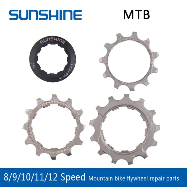 SUNSHINE-Cassette Cog para bicicleta de montaña, 8, 9, 10, 11, 12 velocidades, 11T, 12T, 13T, piezas de rueda libre compatibles con casetes SHIMANO SRAM, 1 Uds.