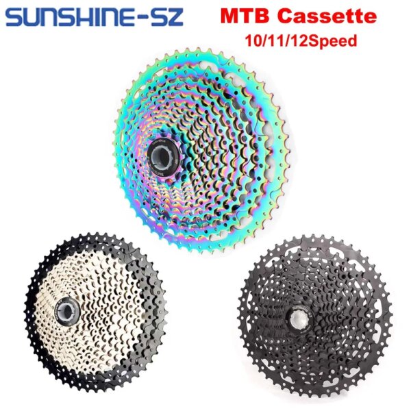 SUNSHINE-Cassette para bicicleta de montaña SHIMANO, piñón de 10/11/12 velocidades, 11T-40T/42T/46T/50T/52T, estructura HG