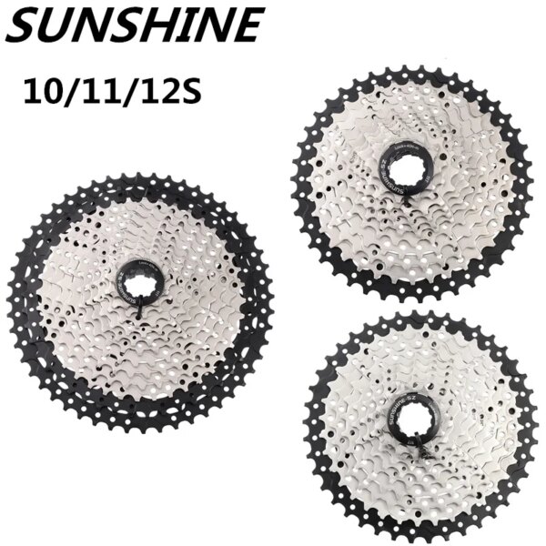 SUNSHINE-Cassette para bicicleta, volante de inercia, piñón de 10, 11 y 12 velocidades, rueda libre para bicicleta de carretera MTB 28/32/36/42/46/50/52T