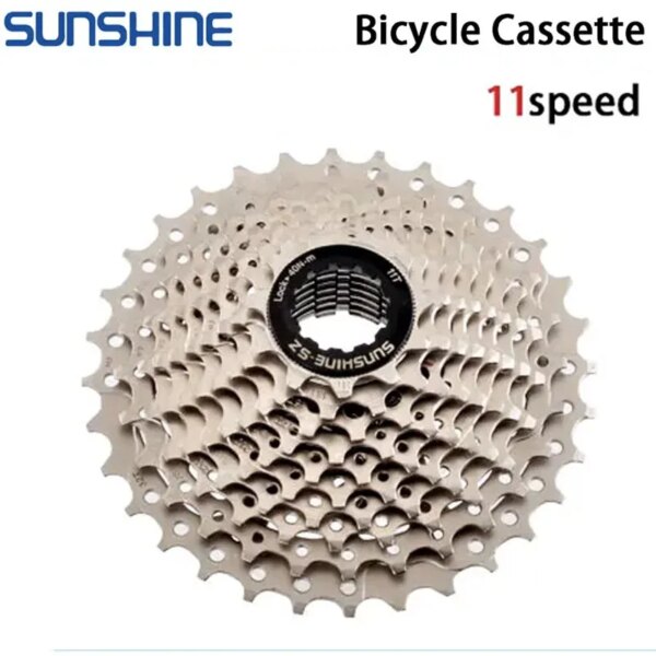 SUNSHINE MTB bicicleta de carretera Cassette de 10 velocidades 10v 25T/28T/30T/32T/34T piñón K7 rueda libre de bicicleta para Cassette Shimano SRAM