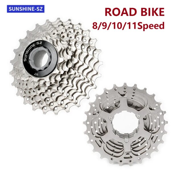 SUNSHINE-Cassette para bicicletas de carretera, piñón de inercia para buje Shimano HG, 8, 9, 10, 11, 12 velocidades, 11-23T/25T/28T/30T/32T/34T/36T