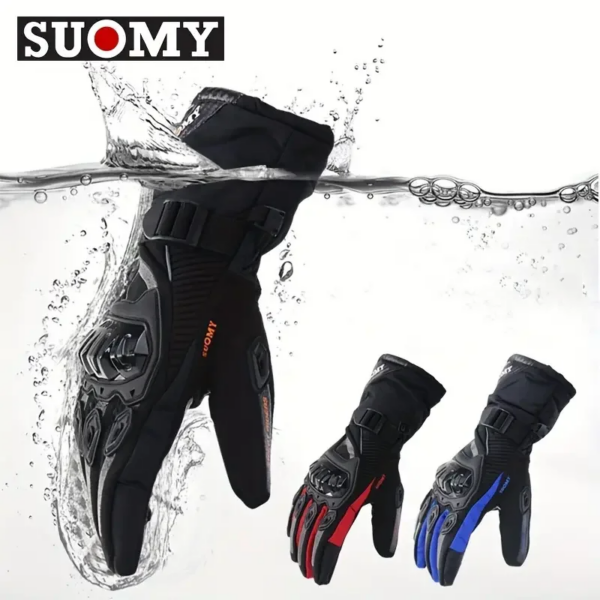 SUOMY Guantes impermeables para motocicleta, Guantes protectores cálidos para invierno para Moto, Guantes para Moto Gant con pantalla táctil, Guantes para montar en Moto, nuevos