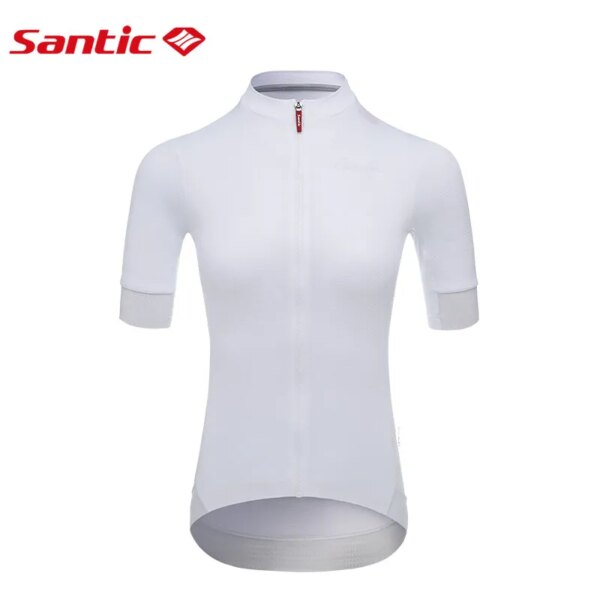 Camisetas de ciclismo Santic para mujer, camiseta reflectante de secado rápido transpirable de verano para mujer, camisetas para bicicleta de carretera L0C02156