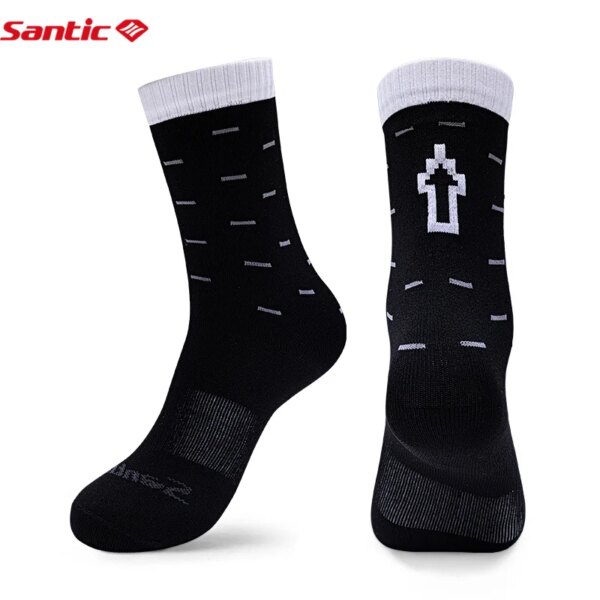 Santic Calcetines de ciclismo Calcetines deportivos para todas las estaciones Calcetines deportivos transpirables para hombres y mujeres