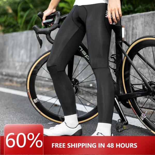 Santic pantalones de ciclismo para hombre, pantalones largos de verano para bicicleta, 5 horas, acolchado 4D, pantalones para bicicleta de montaña, mallas reflectantes para bicicleta