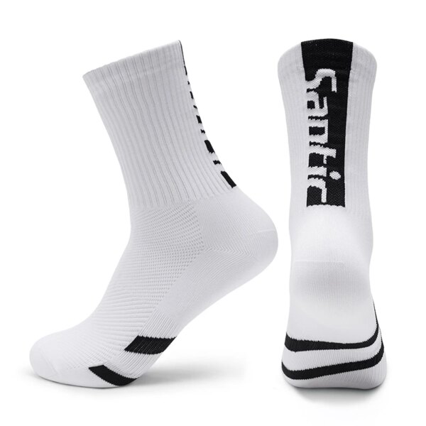 Santic calcetines deportivos nuevos para ciclismo, equipo de ciclismo, calcetines de algodón suaves y transpirables