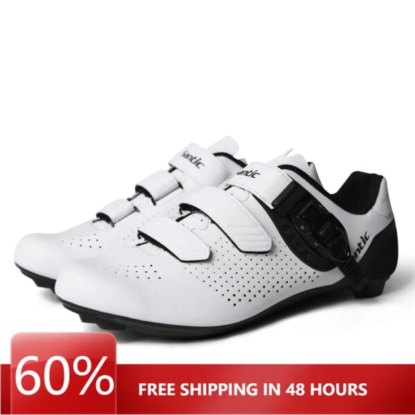 Santic Zapatos de ciclismo unisex Zapatos de bicicleta Zapatos de ciclismo de interior Zapatos de bloqueo de ciclismo adecuados Suela de nailon