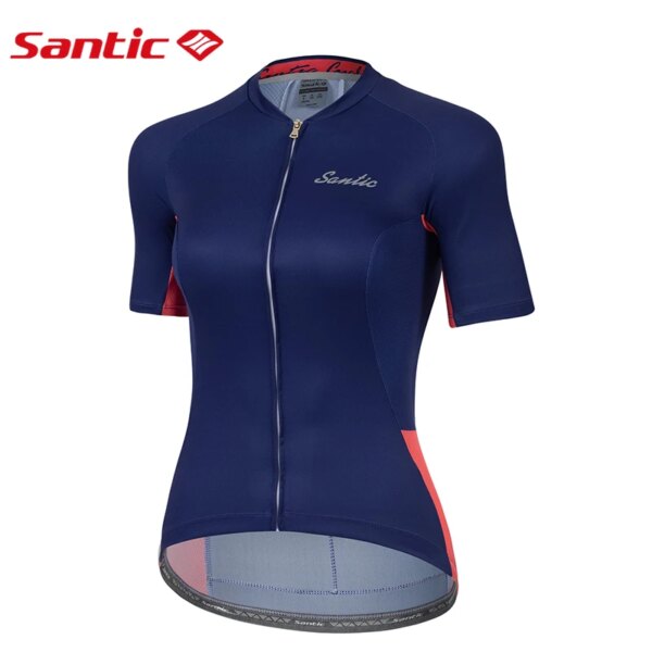 Santic Mujer Ciclismo Jersey Profesional MTB Road Bike Jersey Bicicleta Top Manga Corta Camisas De Verano