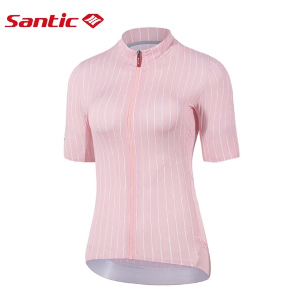 Santic mujeres ciclismo Jerseys verano bicicleta Jerseys carretera MTB Tops bicicleta mangas cortas transpirable ciclismo Jerseys