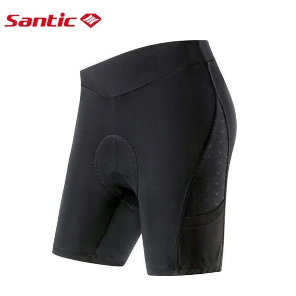 Pantalones cortos de ciclismo Santic para mujer para MTB, pantalones cortos acolchados 4D a prueba de golpes para ciclismo, pantalones cortos de bicicleta