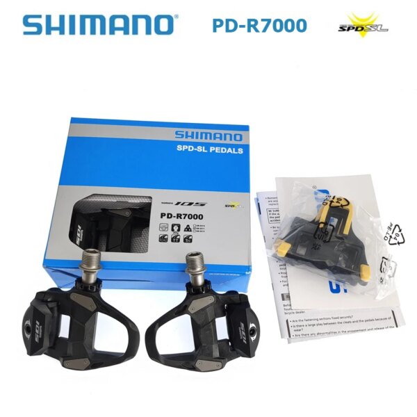 Shimano-Pedal automático de fibra de carbono 105 PD R7000, Pedal de bloqueo automático para bicicleta de carretera con tacos SH11, piezas de pedal SPD para ciclismo