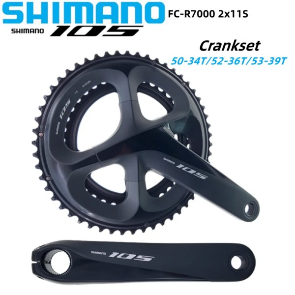 Shimano-platos y bielas 105 R7000, FC-R7000 de 2x11 velocidades, 2x11S, 165/170/172, 5/175mm, 50-34T/52-36T/53-39T, cadena y rueda de manivela para bicicleta de carretera