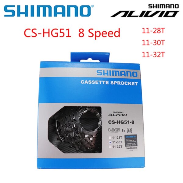 Shimano ALIVIO 8 velocidades CS-HG51-8 Cassette volante de bicicleta de montaña MTB 8 ​​velocidades piñón de Cassette 11-30T 11-32T volante de bicicleta