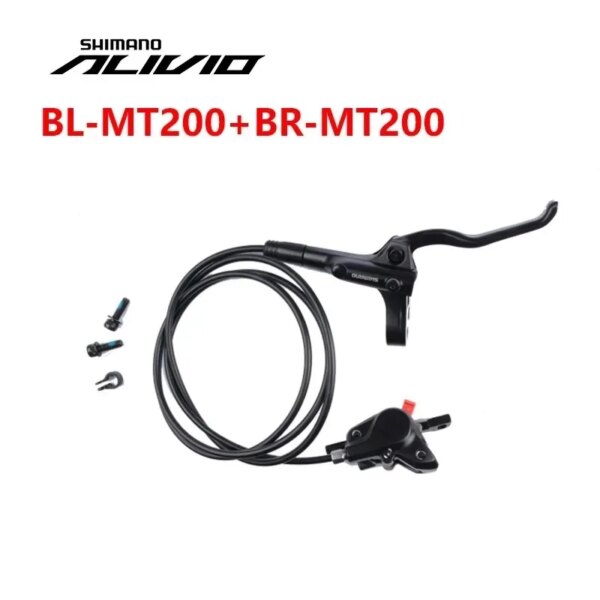 Shimano ALIVIO MT200 freno de disco hidráulico 2 pistones un lado delantero derecho/trasero derecho/delantero izquierdo/trasero izquierdo para bicicleta de montaña MTB