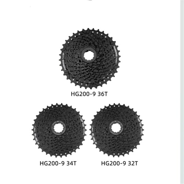 Shimano CS-HG200-9 bicicleta de montaña 9 velocidades 27s 11-32/34T rueda libre HYPERGLIDE Cassette piñón piezas de bicicleta