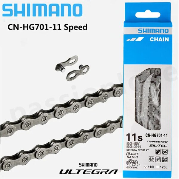 Cadena Shimano CN-HG701 11v corriente Original Ultegra XT cadena de bicicleta enlace rápido 11 cadena de velocidad 116 eslabones Shimano MTB bicicleta de carretera