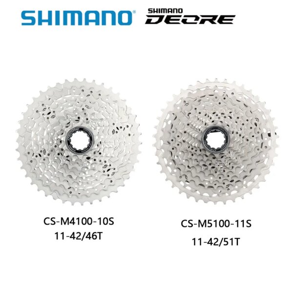 Shimano DEORE CS-M4100 M5100 10S 11 velocidades MTB bicicleta piñón de Cassette 11-42T 46T 51T 10V 11V piezas de rueda libre de bicicleta de montaña