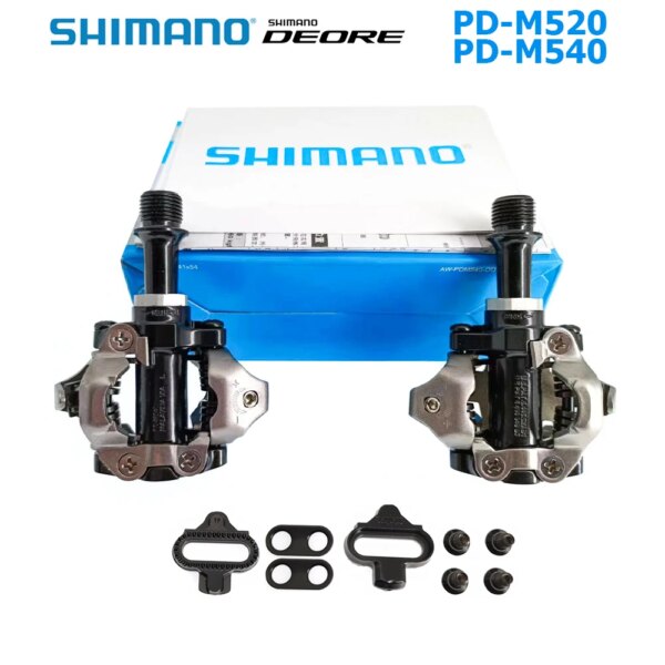 Pedal Shimano DEORE M520 M540 para bicicleta de montaña con tacos SH51 para Deore SLX XT MTB, Pedal de bloqueo automático, piezas de ciclismo