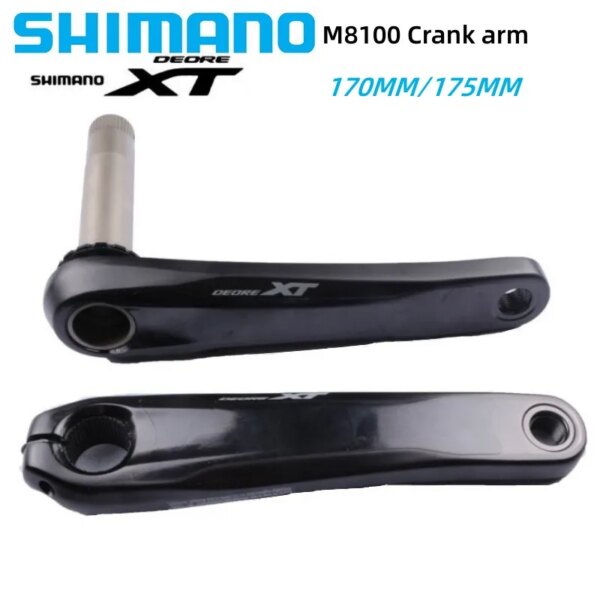 Shimano-manivela DEORE XT M8100, 12 velocidades, 170mm/175mm, para bielas de bicicleta de carretera, accesorios originales para bicicleta de montaña